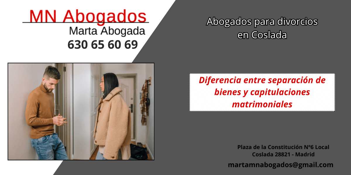 diferencia entre separación de bienes y capitulaciones matrimoniales